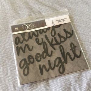 NWT DCVW Wall Art “Always kiss me goodnight”